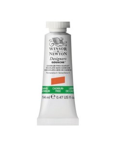 Гуашь W N 14 мл Cadmium Free цвет FREE SCARLET Winsor & newton