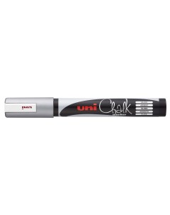 Меловой маркер Uni Chalk PWE 5M 1 8 2 5мм серебристый Uni mitsubishi pencil
