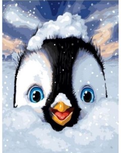 Картина по номерам Пингвиненок холст на подрамнике 40х50 см GX37775 Paintboy
