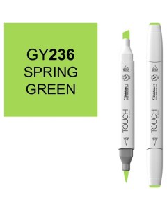 Маркер Brush двухсторонний на спиртовой основе Зеленый весенний 236 зеленый Touch