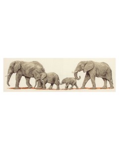 Набор для вышивания Elephant Stroll 14х47 см арт PCE732 Anchor