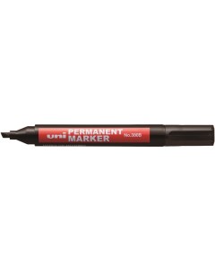 Маркер перманентный Uni 380B 1 4 5мм клиновидный черный упаковка из 12 штук Uni mitsubishi pencil