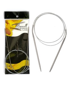 Спицы для вязания круговые на тросиках металл 3 5 мм 80 см СП MAXW 9 Maxwell
