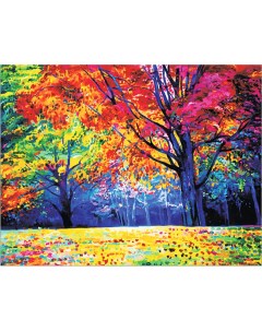 Алмазная мозаика Радужный лес Цветной