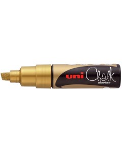 Меловой маркер Uni Chalk PWE 8K 8мм золотистый Uni mitsubishi pencil