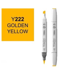 Маркер Brush двухсторонний на спиртовой основе Желтый золотой 222 желтый Touch