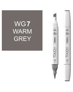 Маркер Brush двухсторонний на спиртовой основе Теплый серый WG7 серый Touch