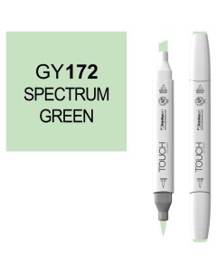Маркер Brush двухсторонний на спиртовой основе Зеленый спектральный 172 зеленый Touch