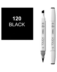 Маркер Brush двухсторонний на спиртовой основе Черный 120 черный Touch