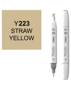 Маркер Brush двухсторонний на спиртовой основе Желтая солома Y223 желтый Touch