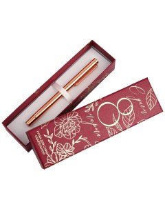 Шариковая ручка розовое золото металл в подарочной коробке С днём 8 марта Artfox