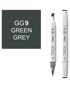 Маркер Brush двухсторонний на спиртовой основе Серо зеленый GG9 серый зеленый Touch