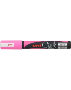 Маркер меловой Uni Chalk 5M 1 8 2 5мм овальный розовый 1 шта розовый Uni mitsubishi pencil