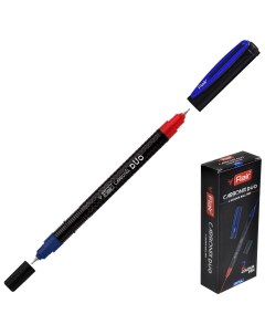 Ручка шариковая двухсторонняя Flair CARBONIX DUO пласт 1 0мм син красн F 1363 Nobrand