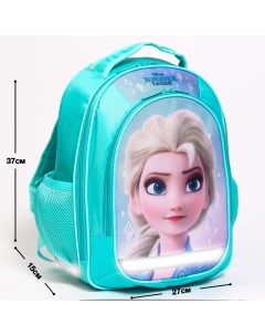 Рюкзак школьный с эргономической спинкой Холодное Сердце Эльза 37 27 16 см голубой Disney