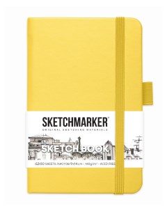 Скетчбук 2314301SM 140г м2 9х14см 160 стр цвет лимонный Sketchmarker