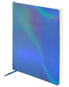 Записная книжка В6 Holography 80 листов линейка синяя голография Lorex