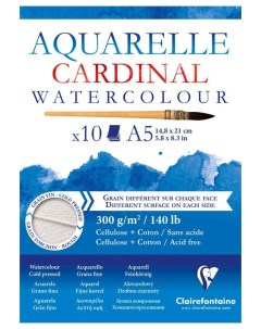 Альбом для акварели Cardinal А5 10 листов 300 г м2 на склейке Clairefontaine