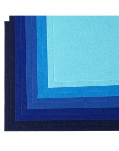 Ткань фетр TBY FLT SA7 мягкий 20х30 см 10 листов синий ассорти Ideal