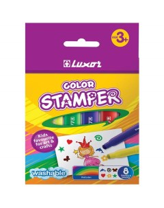 Набор фломастеров Color Stamper арт 233893 8 цв х 3 упак Luxor