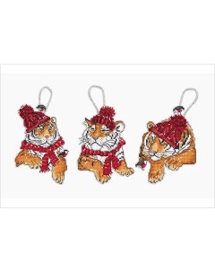 Набор для вышивания L8017 Рождественские тигры Letistitch