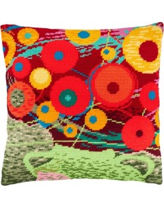 Набор для вышивания крестом подушки Ваза с цветами V164 40x40 см от Чарівниця