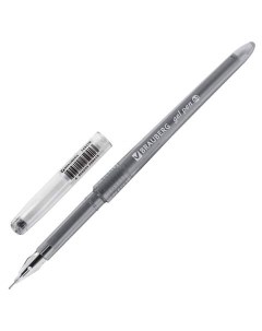 Ручка гелевая 143379 черная 0 5 мм 12 штук Brauberg