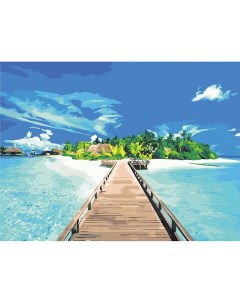 Картина по номерам 40х50 см Райское наслаждение на подрамнике 662484 Остров сокровищ