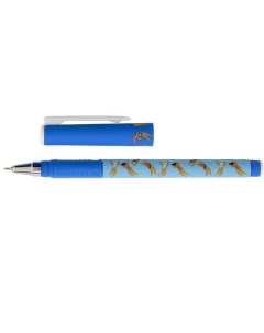 Ручка шариковая Pool Voyage Double Soft 0 35мм синяя круглый прорезин корпус Lorex