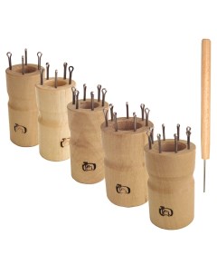 Набор круглых куколок на 4 5 6 7 8 крючков для вязания шнура с иглами арт 680set Klass and gessmann