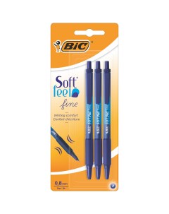 Шариковая ручка Soft Feel 1 мм синяя Bic