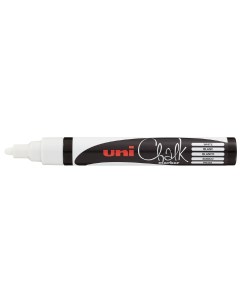 Маркер меловой Uni Chalk 5M 1 8 2 5мм овальный белый Uni mitsubishi pencil