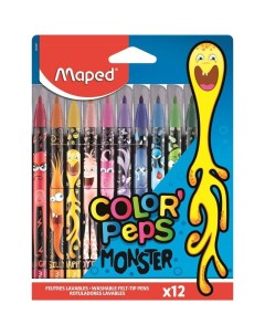 Фломастеры Color Peps Monster 12 цветов Maped