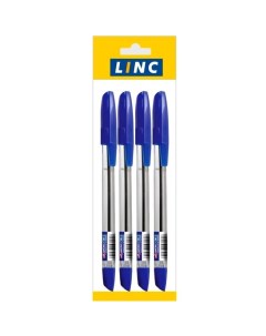 Набор ручек шариковых Corona Plus 3002N blue 4 синяя 0 7 мм 4 шт Linc