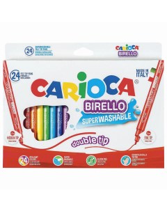 Фломастеры Birello двухсторонние 24 цвета Carioca
