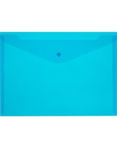 Папка конверт на кнопке А4 150 мкм синяя 10 штук Attache