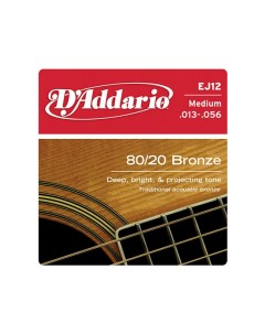 Струны для акустической гитары DAddario EJ12 D`addario