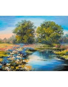 Картина по номерам ярких идей Летняя река MG2415 Цветной мир