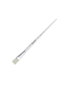 Кисть Серия 1B22W из белой синтетики 16 плоская длинная ручка Roubloff