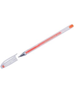 Ручка гелевая Hi Jell Color 0 7 мм оранжевая Crown