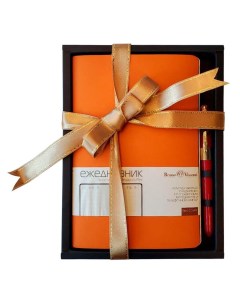 Набор подарочный Megapolis Flex Оранжевый ежедневник и ручка Bruno visconti