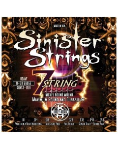 Струны для 7 ми струнной электрогитары KQXS7 1158 Sinister 7 Strings Nickel Pl Kerly music