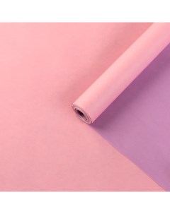 Бумага упаковочная крафт двусторонняя Розовый Сиреневый 0 72 х 10 м 50 г м Nobrand