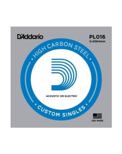 Одиночная струна для акустической и электрогитары D ADDARIO PL016 D`addario