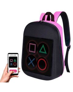 Рюкзак с LED экраном Atlas One цвет розовый PowerBank в комплекте Atlas bag