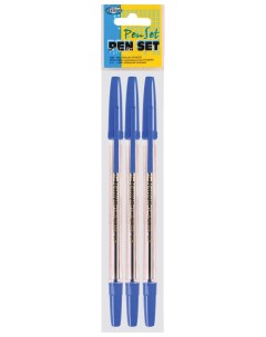 Ручка Pioneer шариковая синий 0 5 мм 3 шт Centrum