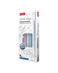 Набор ручек гелевых Sense Magic GP_065485 синяя 0 6 мм 6 шт в ассортименте Hatber