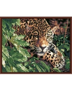 Картина по номерам Леопард в кустах GX6833 Цветной мир ярких идей