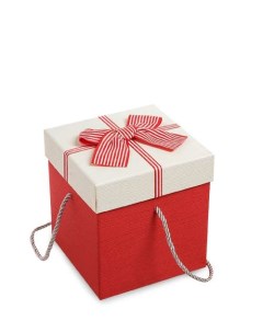 Коробка подарочная Куб цв красн бел WG 32 1 B 113 301957 Арт-ист