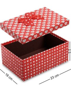 Коробка подарочная Прямоугольник цв красн бел WG 14 3 B 113 301890 Арт-ист